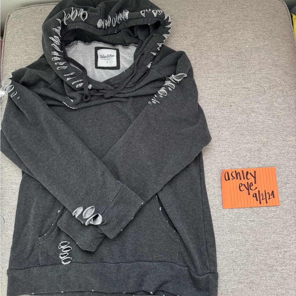 Lily & Lottie - Chelsea DeBoer Distressed Sweatshirt
